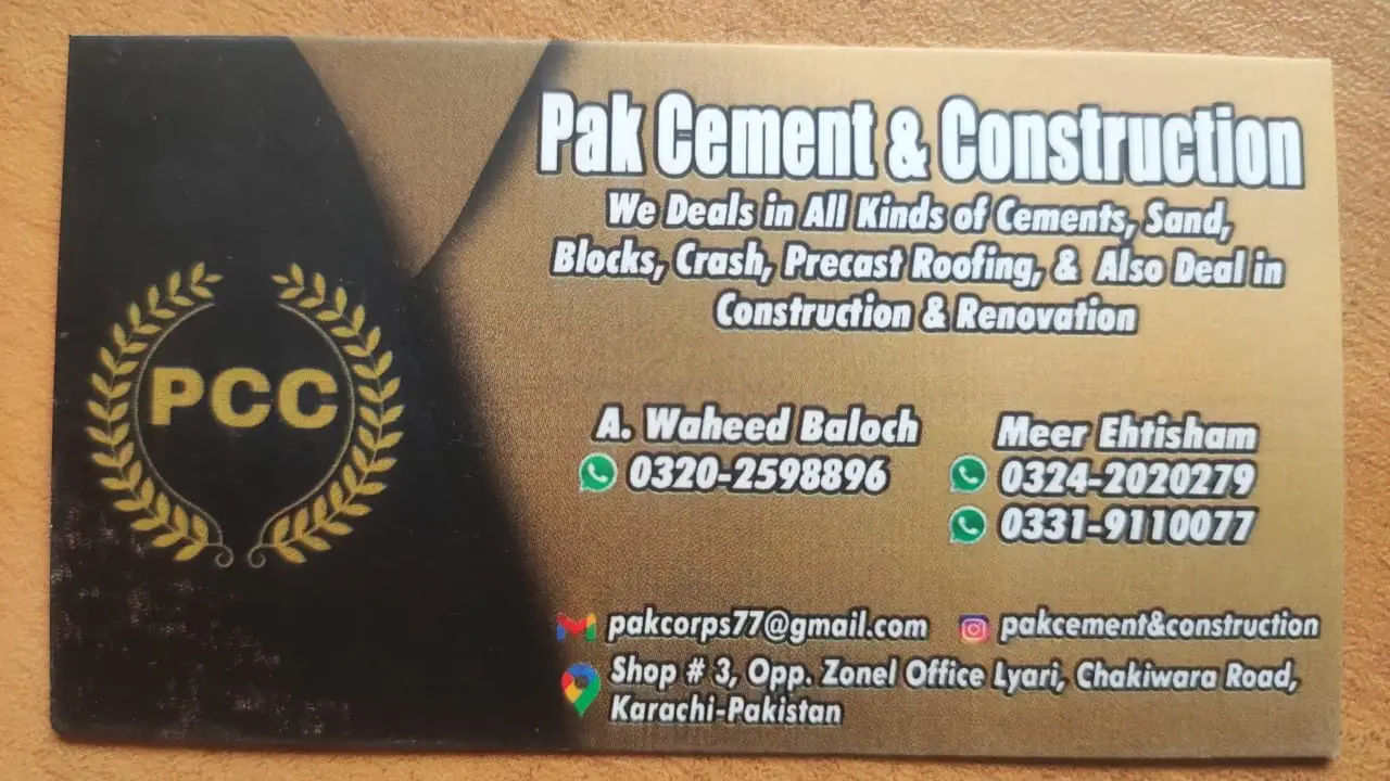 PAK Cement   Construction